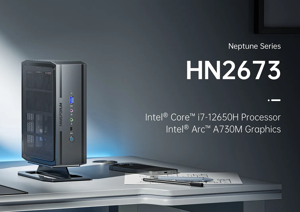 Minisforum HN2673 － Core i7-12650HとIntel Arc A730Mを搭載する高