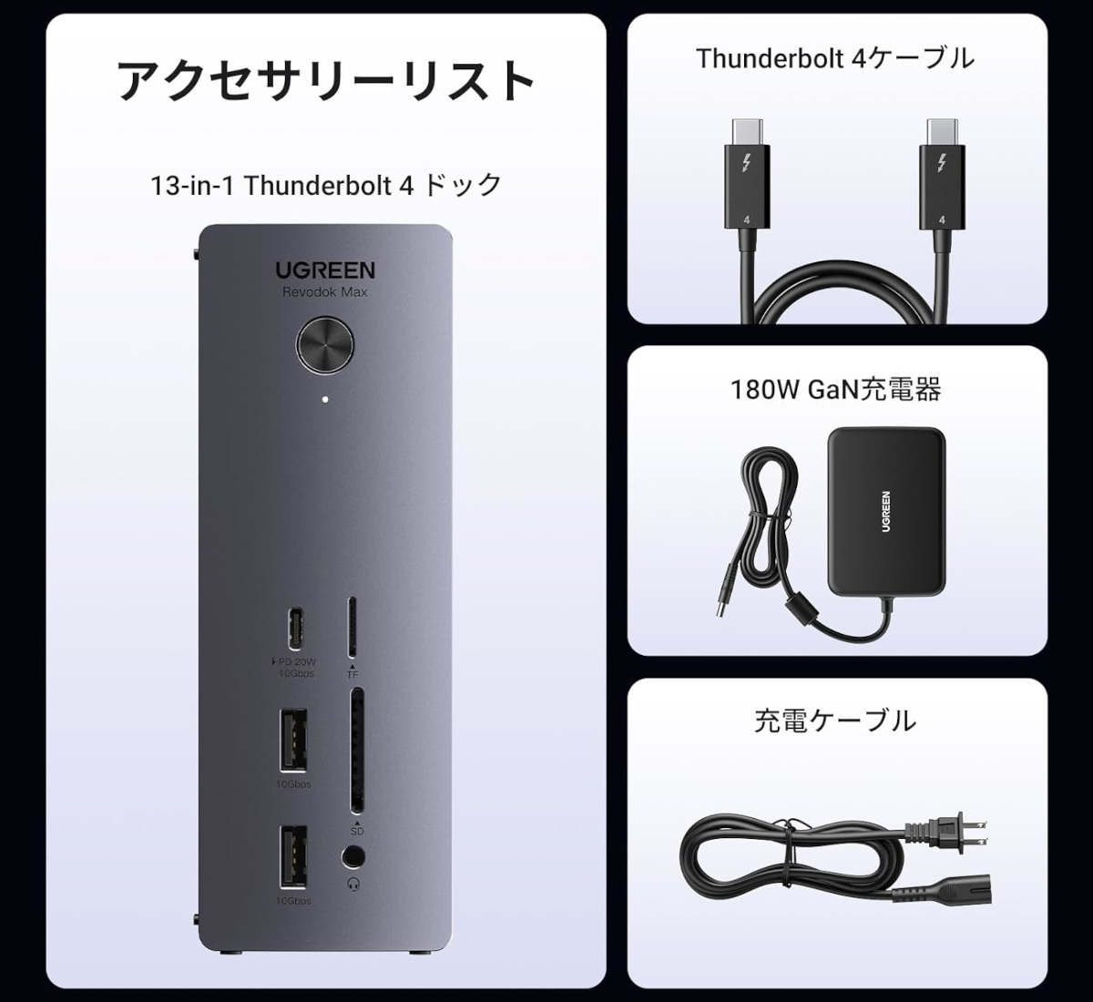 UGREEN Revodok Max 213 － 高規格なポートがたくさんついたドッキング