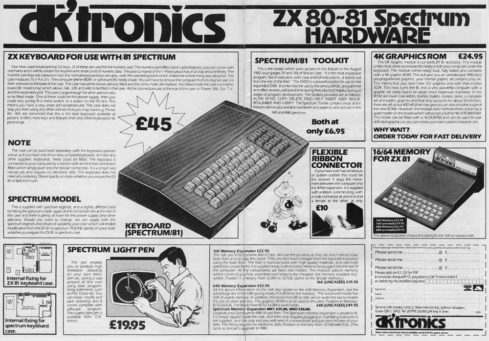 dk'tronics peripherals - Retro Games Collector