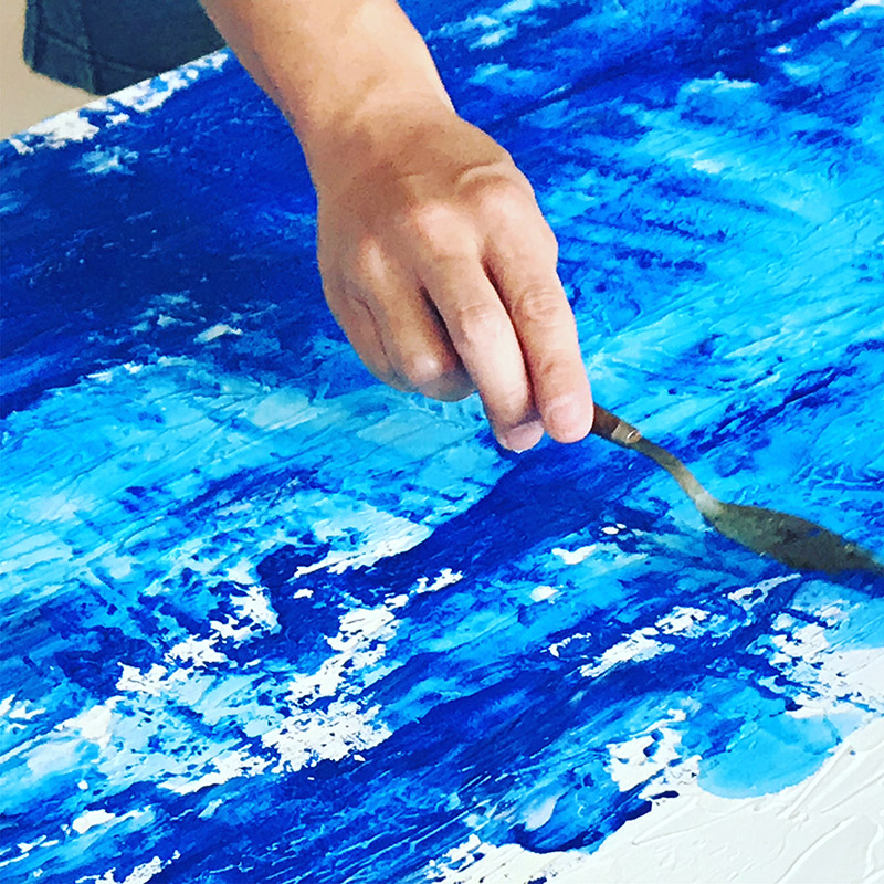 アクリル絵の具で大きめの作品を創る | ブログ 松田光一の世界遺産アート