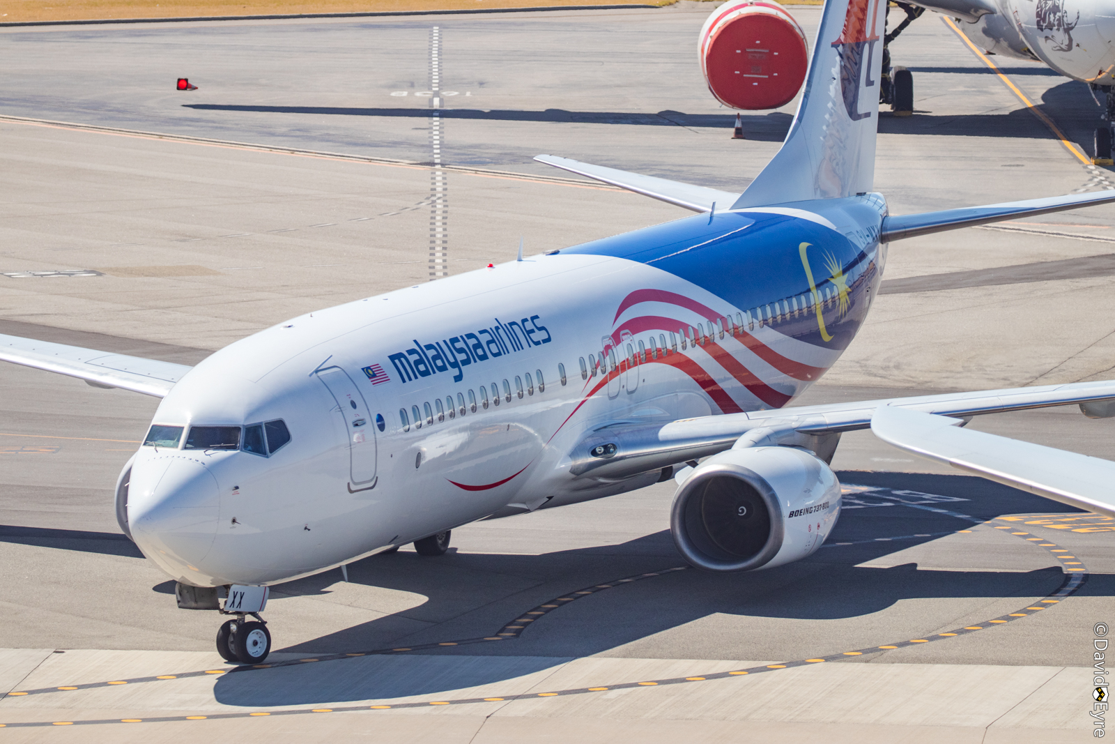 9M-MXX Boeing 737-8H6 of Malaysia Airlines, at Perth Airport