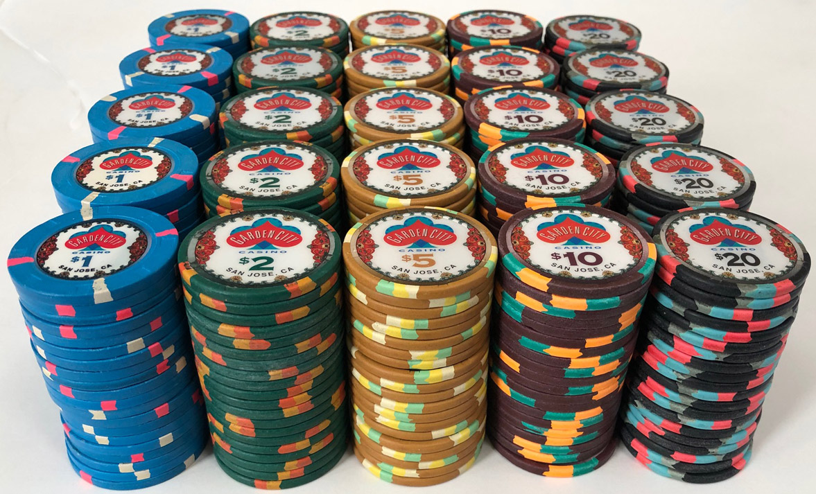 500 Garden City Casino Paulson Poker Chips - Apache Poker Chips