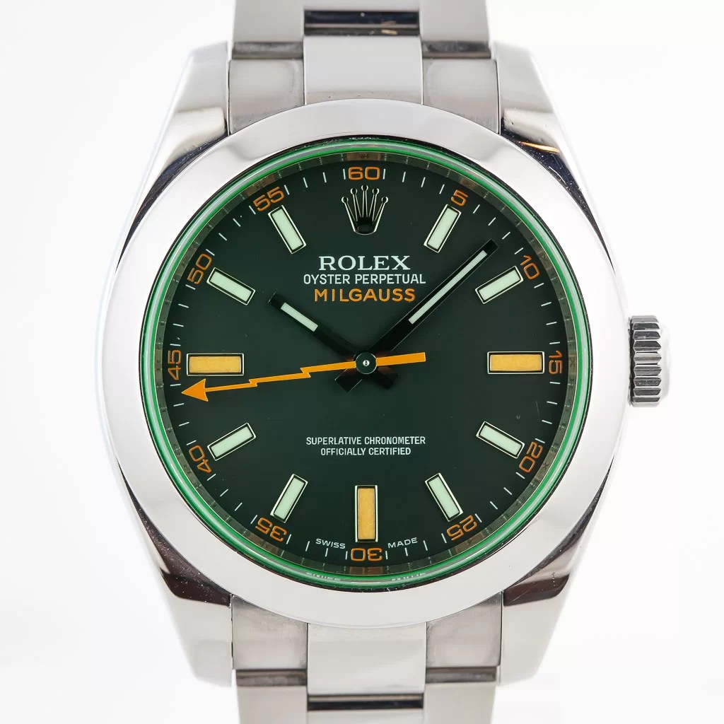 Rolex Milgauss 40, Ref 116400, Men's, Stainless Steel, Green