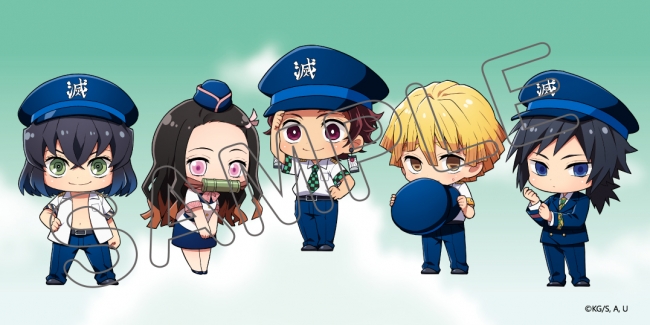 公*o様 鬼滅の刃 成田アニメデッキ 紙飛行機 アクリルスタンド 15点