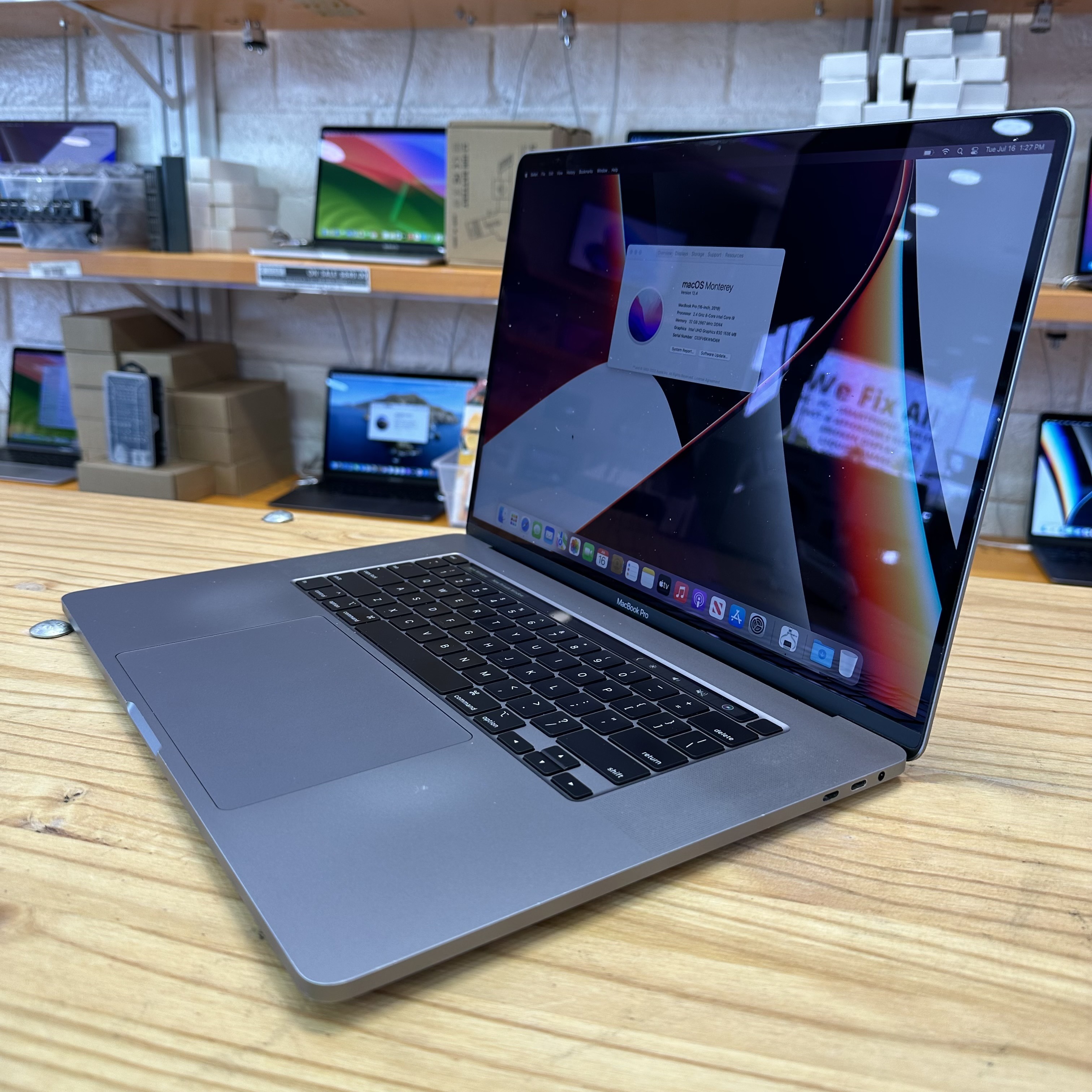 A2141 MacBook Pro 16 inch 2019 with Touch Bar (i9 64GB 1TB)