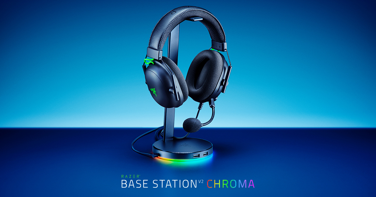 光る上にサウンドも良くなるヘッドホンスタンド型USBハブ「Razer Base