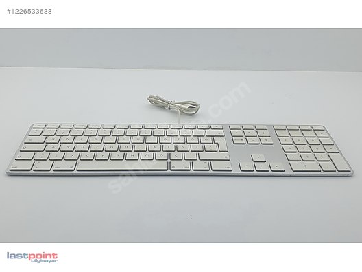 Apple Imac A1243 Türkçe Kablolu Q Klavye Keyboard Beyaz sahibinden
