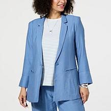 WynneLayers Woven Melton Button Detail Coat | HSN