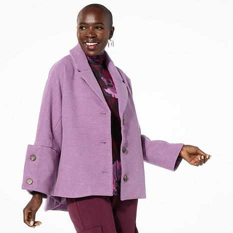 WynneLayers Dolman Sleeve Melton Jacket | HSN