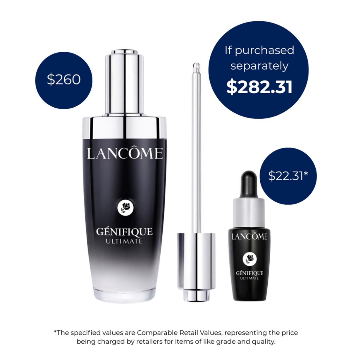 Lancôme Genifique 3.8 oz. Ultimate Serum Jumbo and Travel Set | HSN