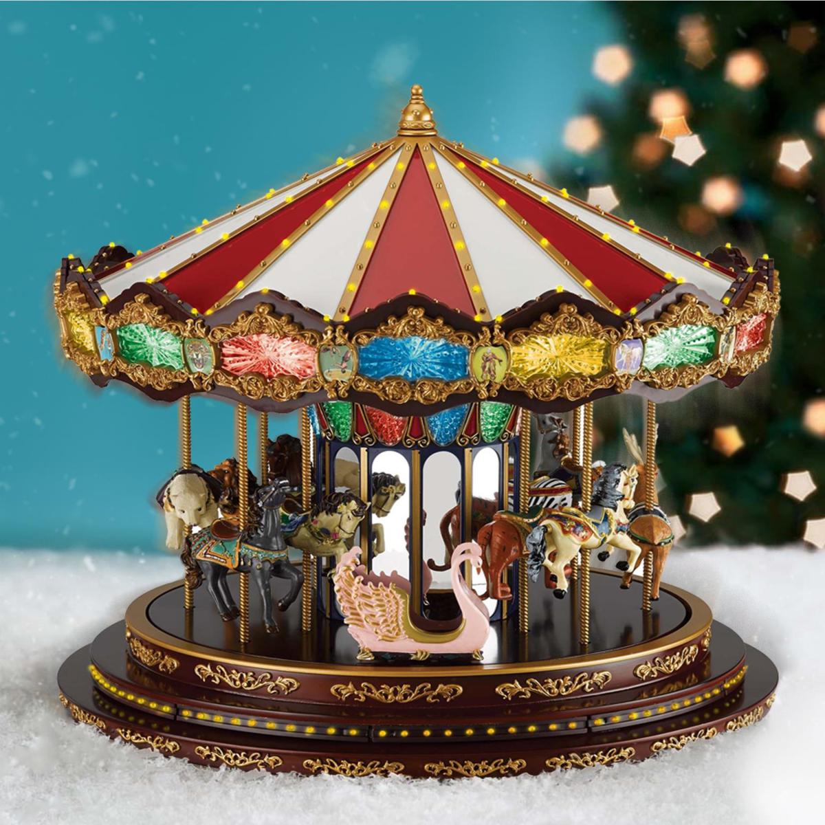 Mr. Christmas Marquee Deluxe Carousel | HSN