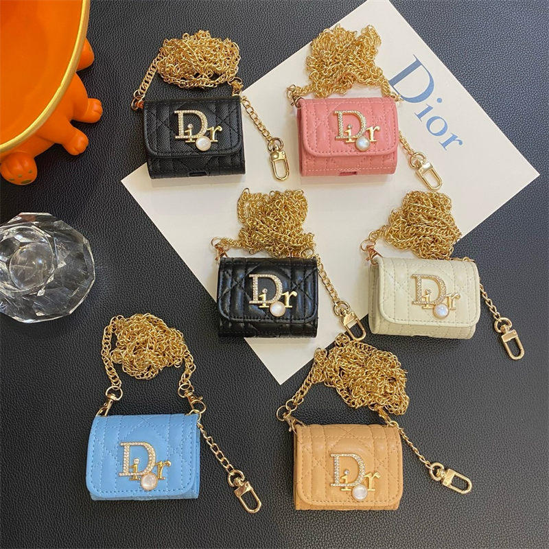 美品クリスチャンディオール AirPodsケース キーホルダー 総柄