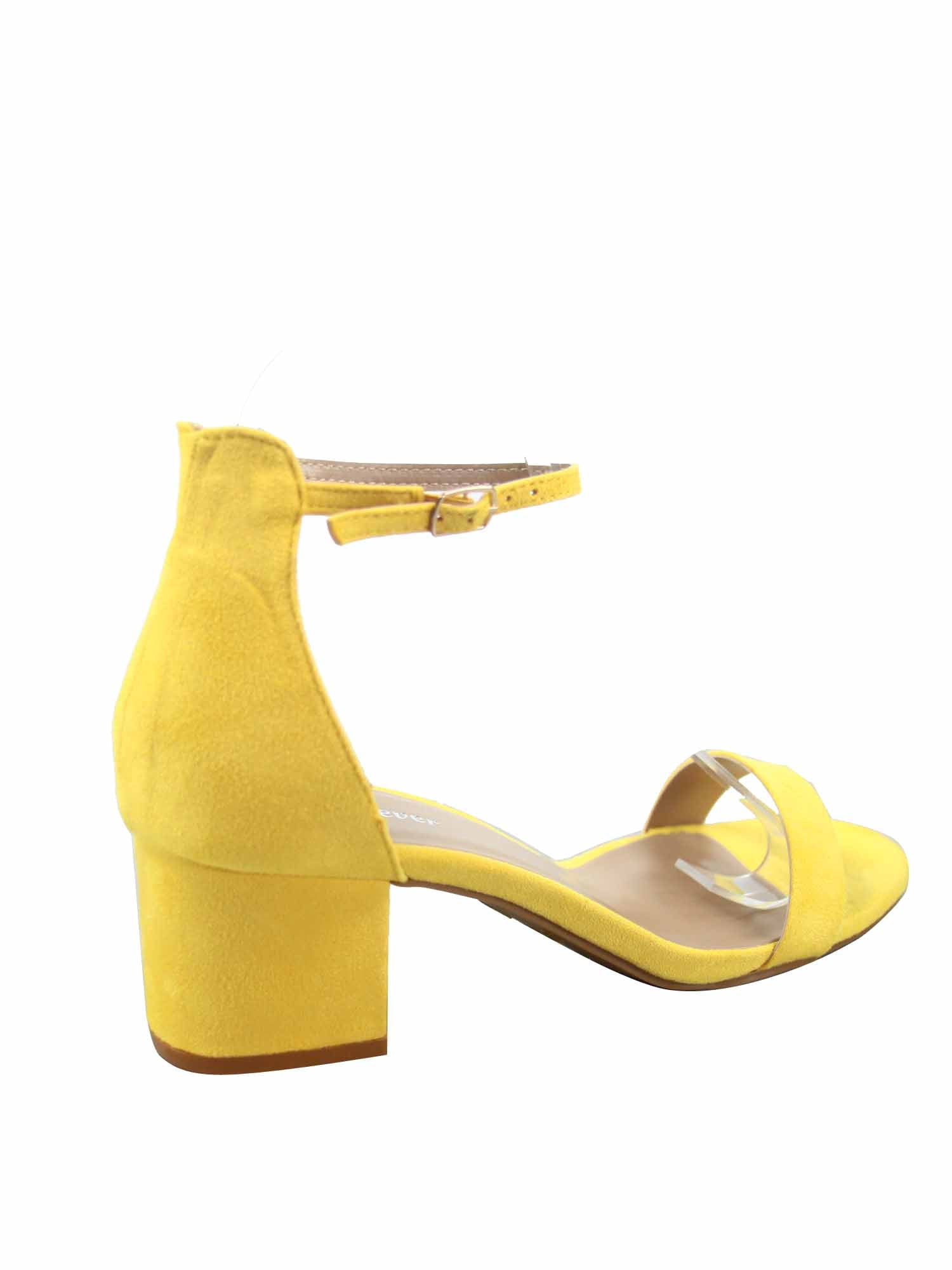 Nataly-06 Open Toe Ankle Strap Buckle Low Chunky Heels Causal