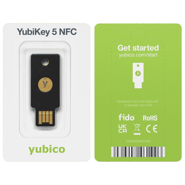 YubiKey 5 NFC Electronics Device: Two Factor Authentication USB