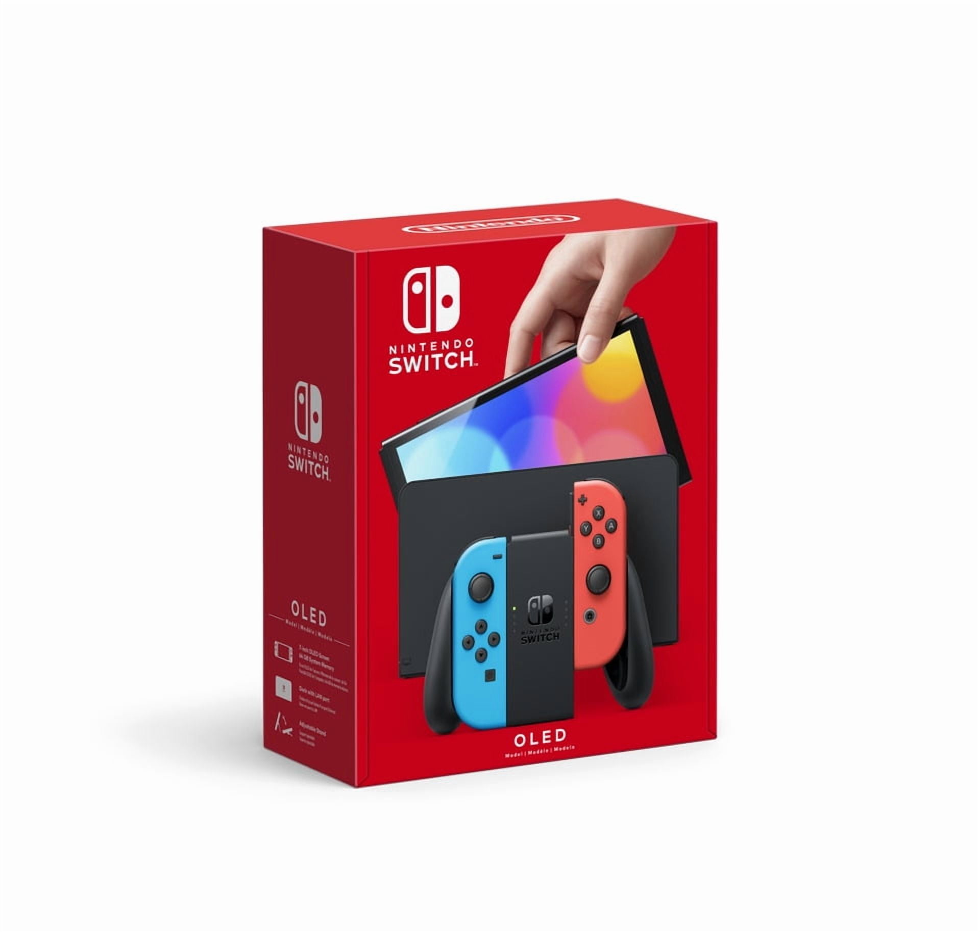 Free Shipping! Nintendo Switch, w Neon Blue and Neon Red Joy-Con