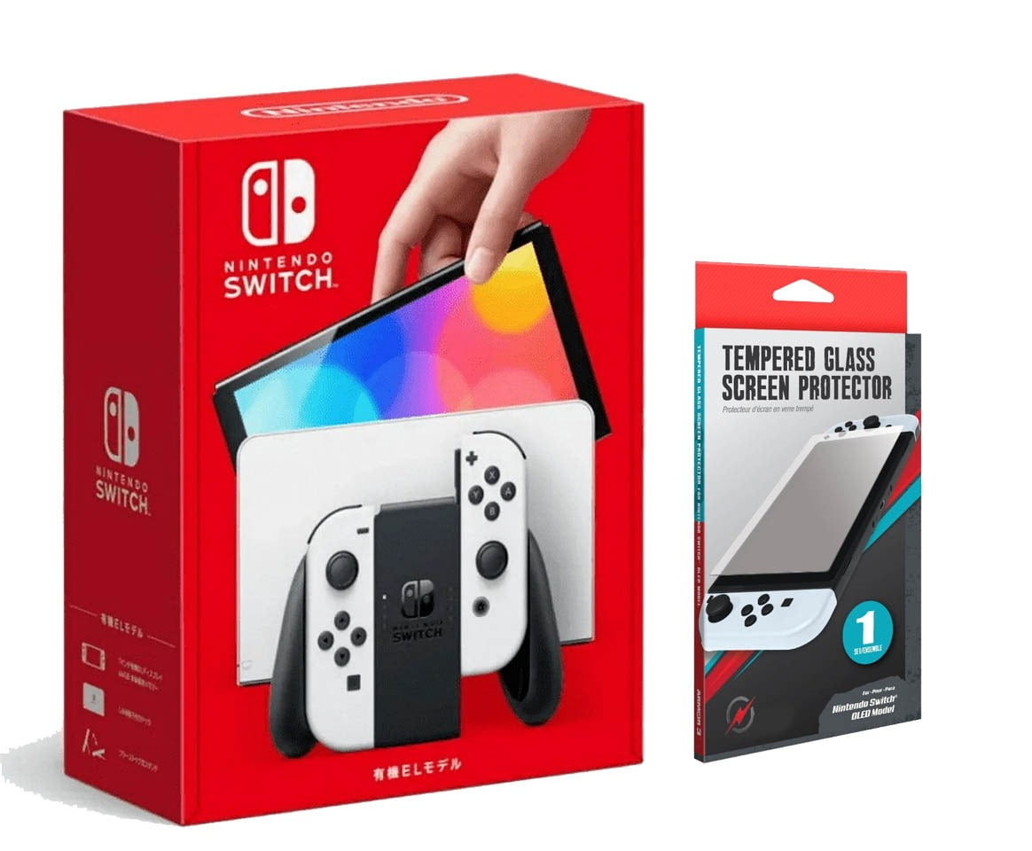 Nintendo Switch OLED Model Game Console System w/ Neon Red & Blue