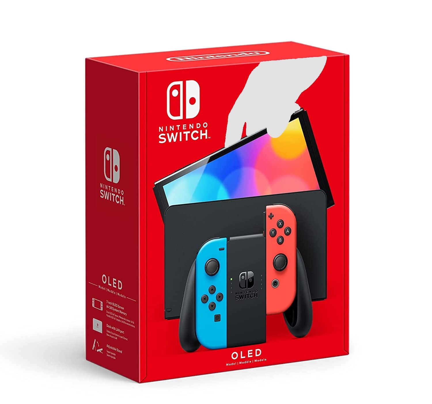 Nintendo OLED Switch w/ Neon Red & Blue Joy-Con, Super Mario RPG