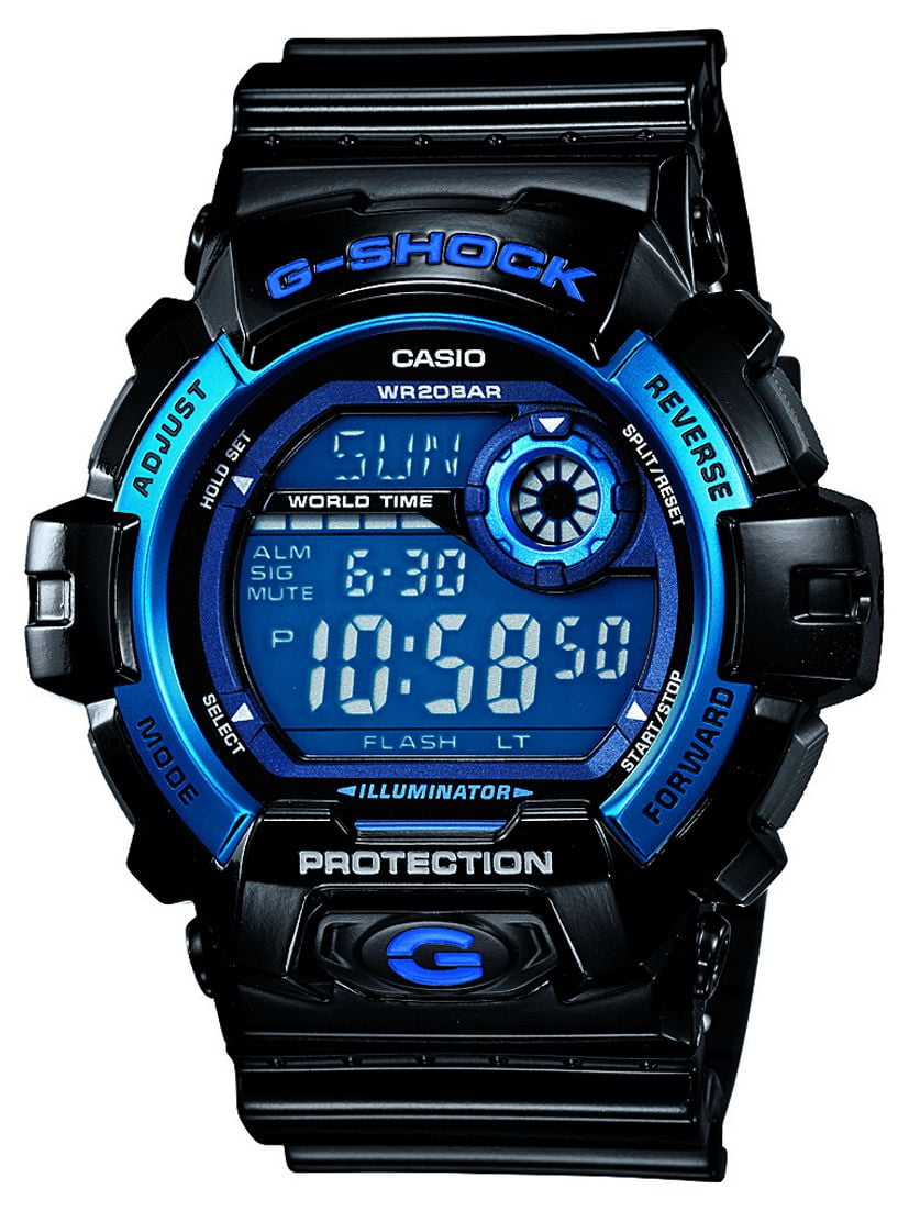 Casio G-Shock Sports Watch: Black & Blue, Ana-Digi, Japanese