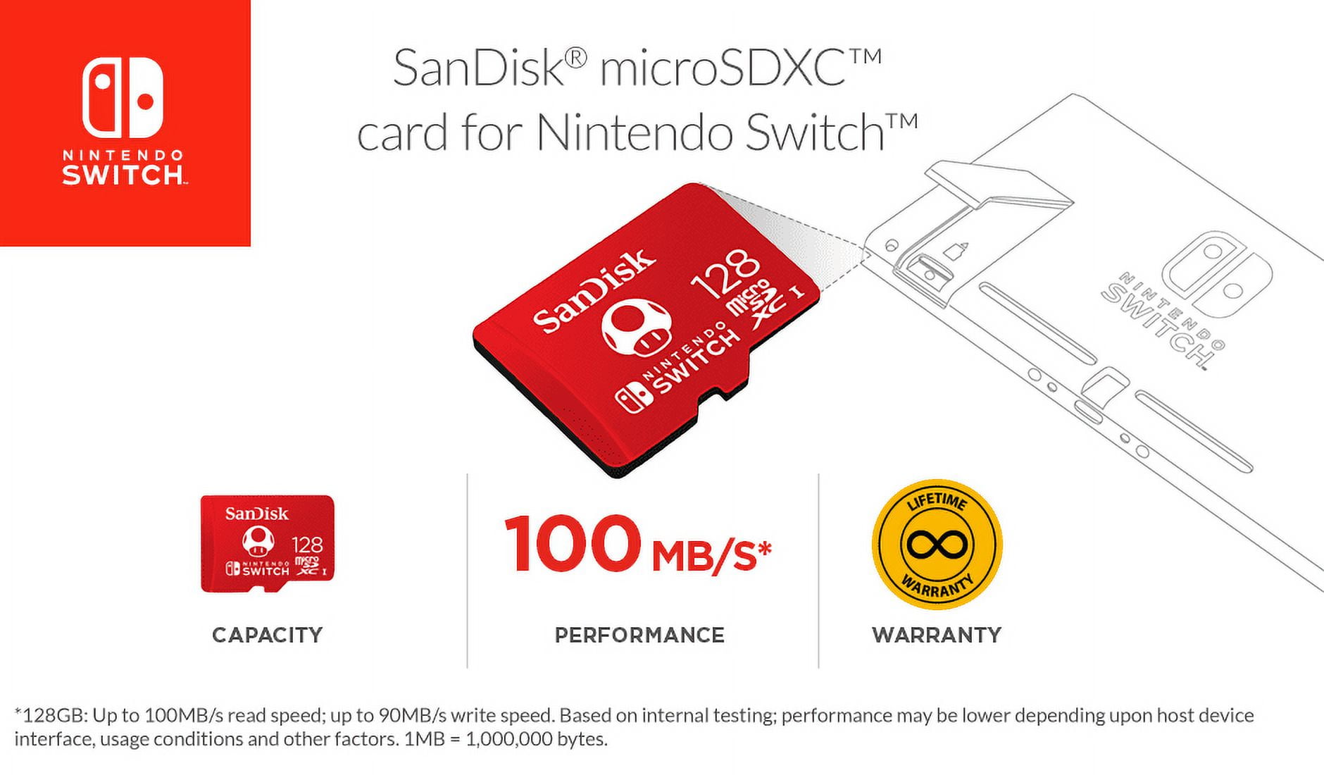SanDisk 128GB microSDXC Card for the Nintendo Switch - 2-Pack