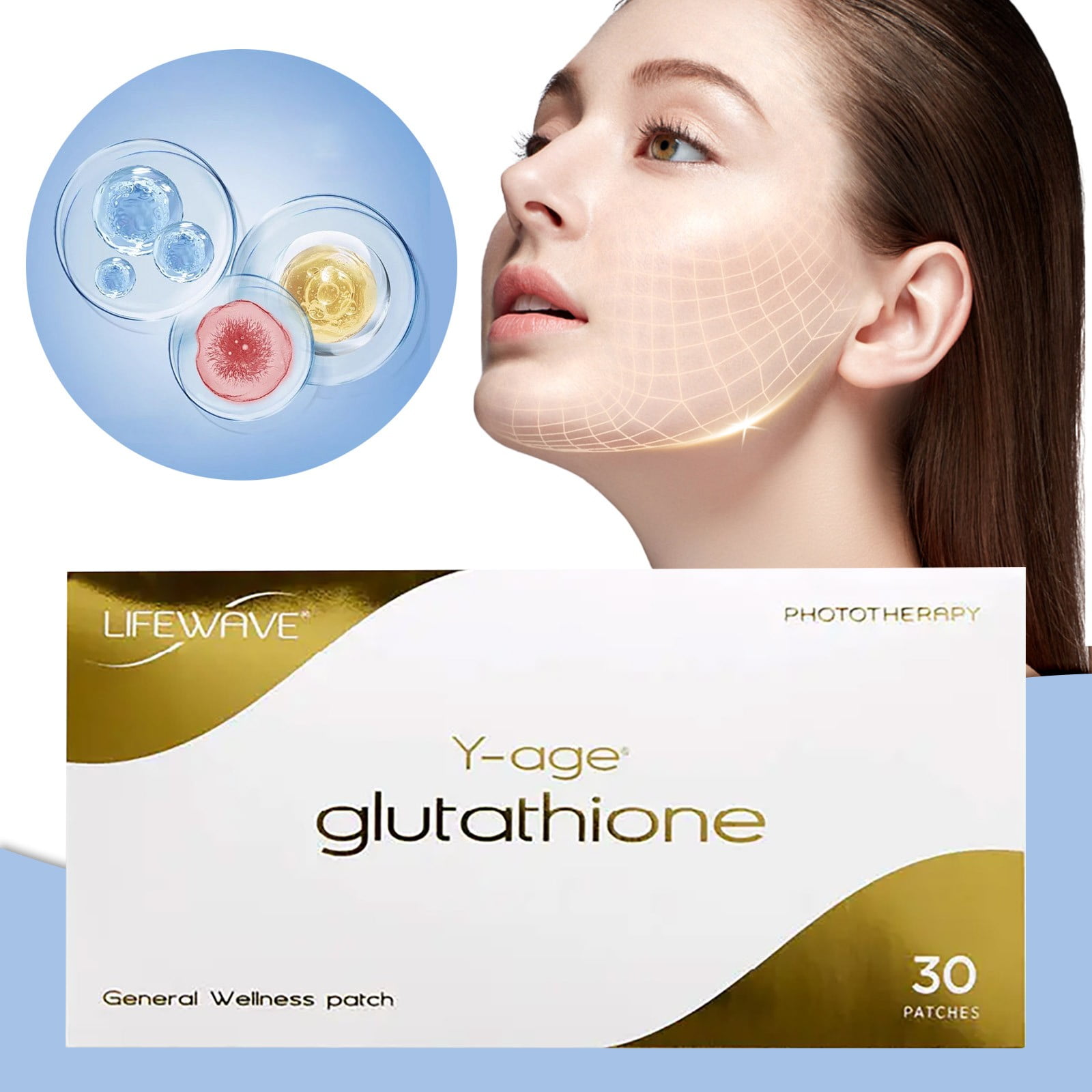 Lifewave Y-age Glutathione Patch for Skin Health Stress Reduction