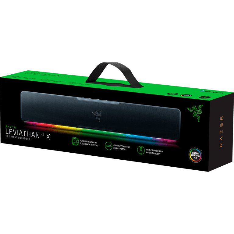 Razer Leviathan V2 X Compact Wireless PC Gaming Soundbar: USB Type