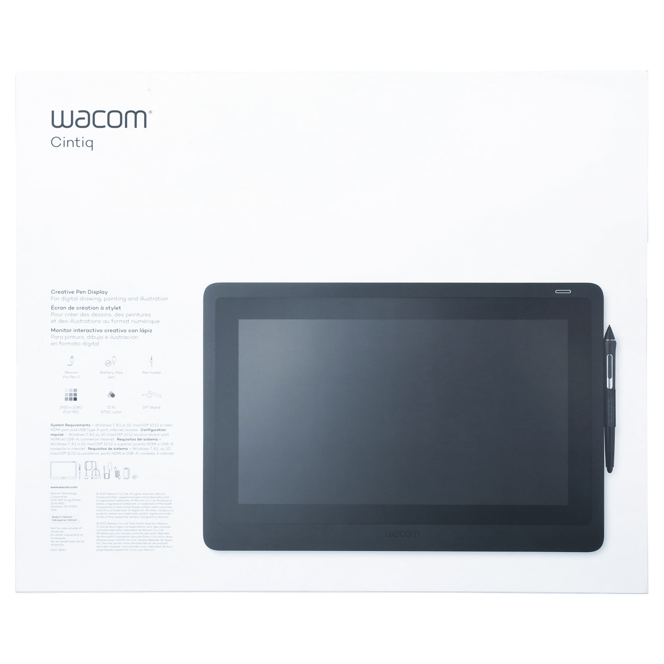 Wacom Cintiq 16 Pro Pen 2 Digital Animation Graphics Drawing