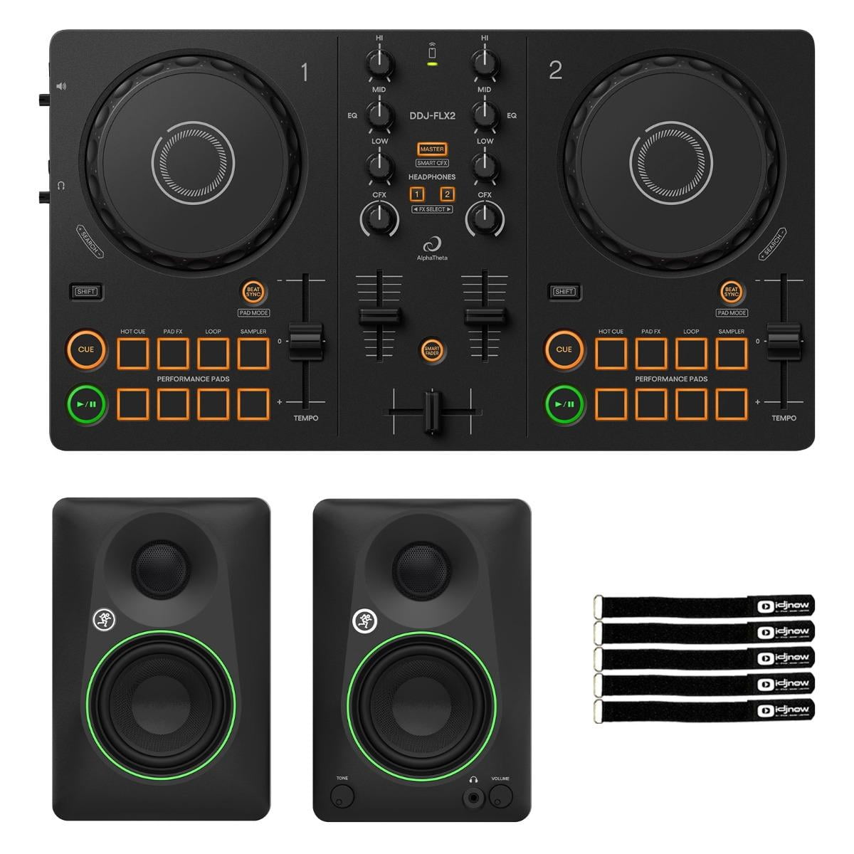 AlphaTheta DDJ-FLX2 Compact DJ Controller, 2-Channel, Rekordbox