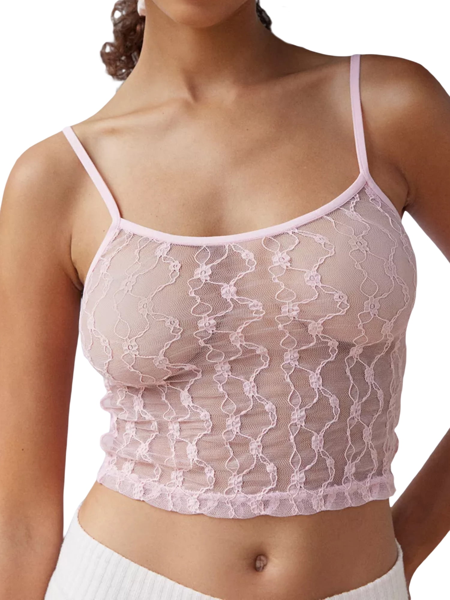 FEORJGP Women's Summer Sexy Camisole Sheer Mesh Cami Tops