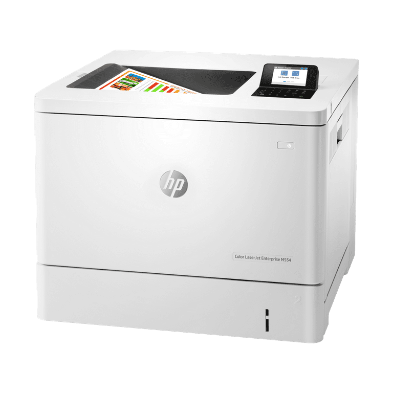 HP LaserJet Enterprise M554dn Color Printer, White, 35ppm Speed
