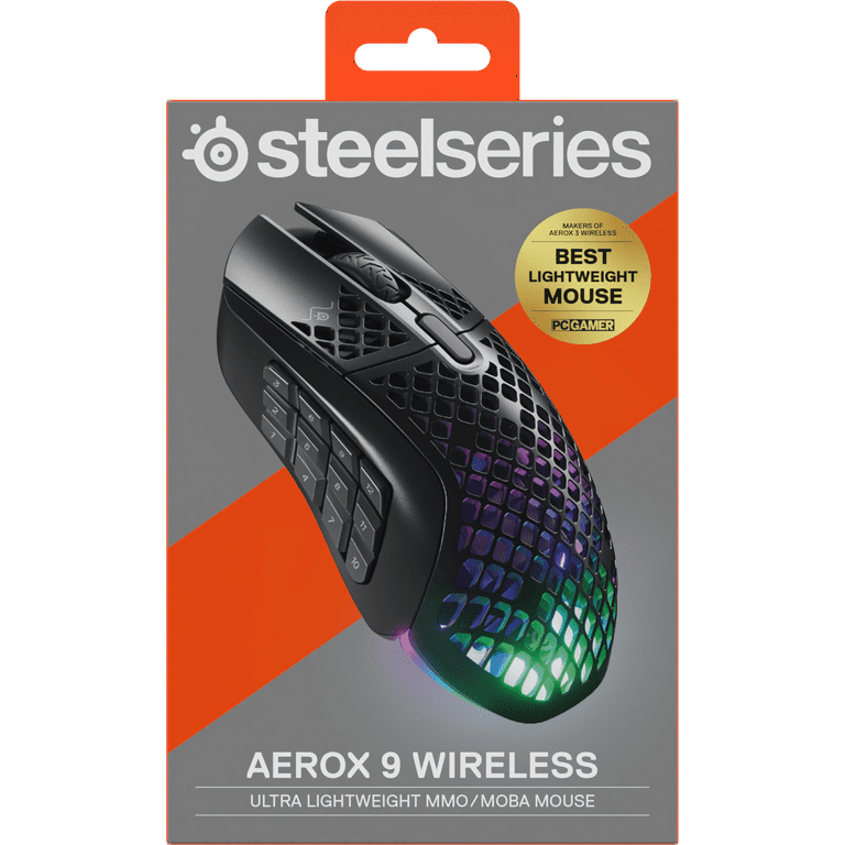 SteelSeries Aerox 9 Wireless Ultra Lightweight Gaming Mouse, Water
