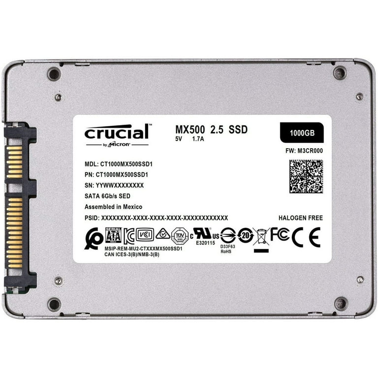 Crucial 1TB MX500 2.5” SATA Internal Solid State Drive (SSD