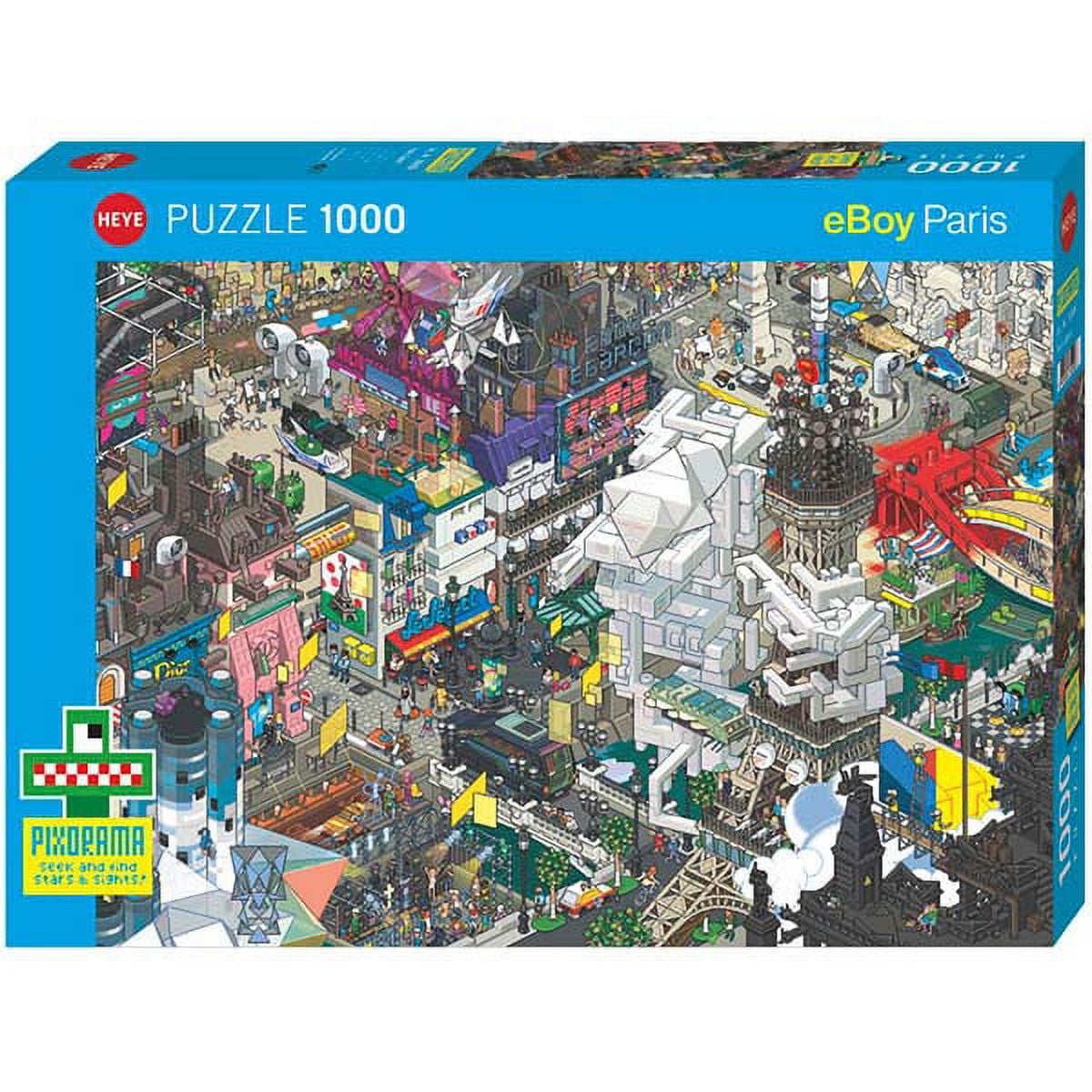 Heye Puzzle 1000 Pieces, Pixorama Tokyo Quest Pixel Art, Fun