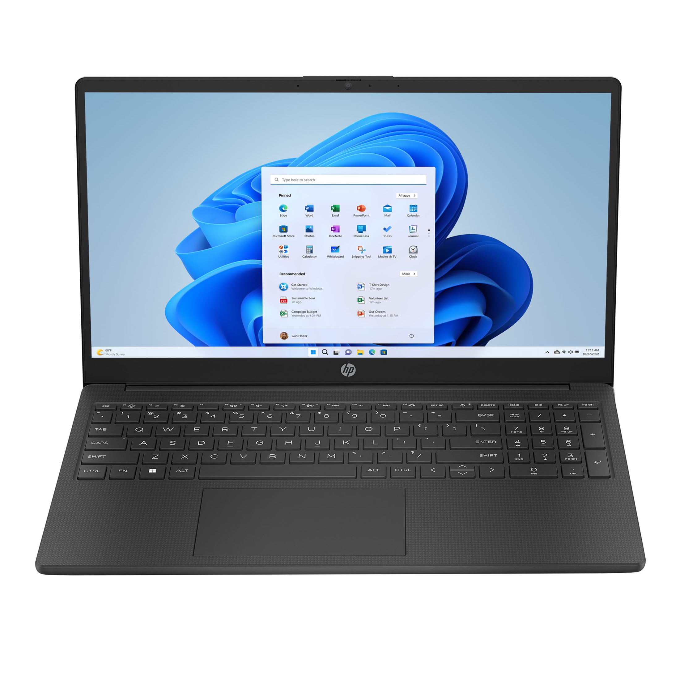 HP 15.6 inch Intel Processor N200 4GB RAM 128GB UFS Black (12-mo