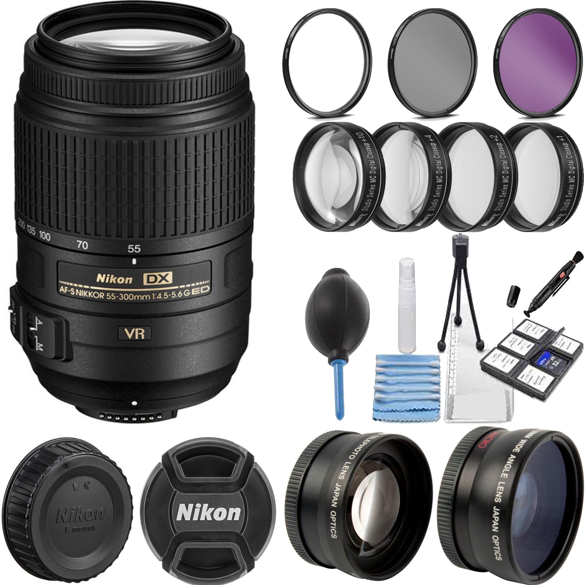 Nikon AF-S DX NIKKOR 55-300mm f/4.5-5.6G ED VR Lens with 58MM