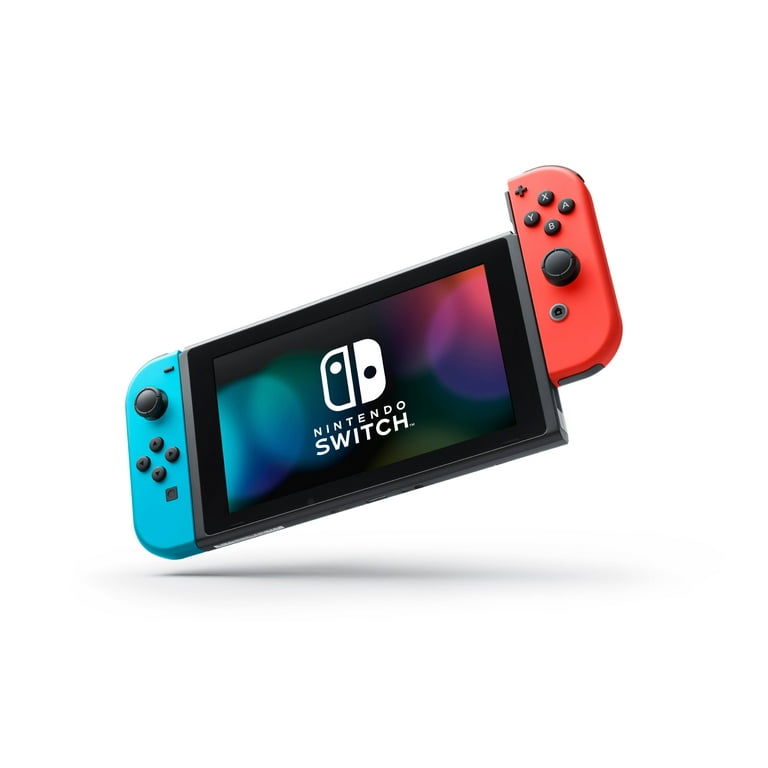 Nintendo Switch Gaming Console with Neon Blue and Neon Red Joy-Con