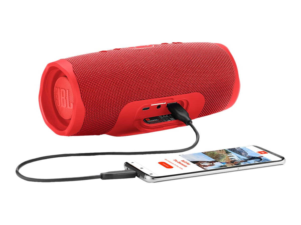 Restored JBL Charge 4 Portable Bluetooth Speaker, Red (Refurbished