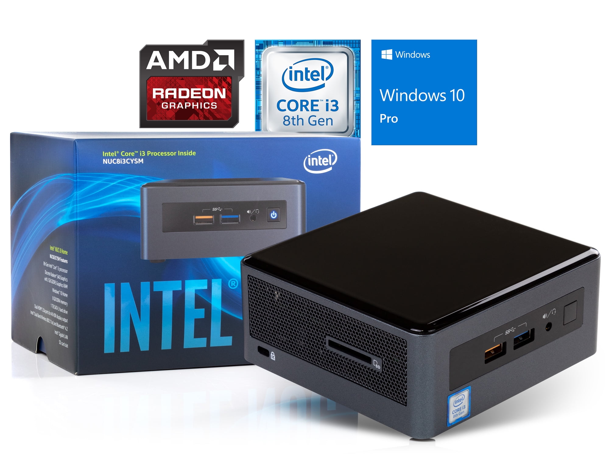Intel NUC NUC8I3CYSM Mini PC, Intel Core i3-8121U Upto 3.2GHz, 8GB