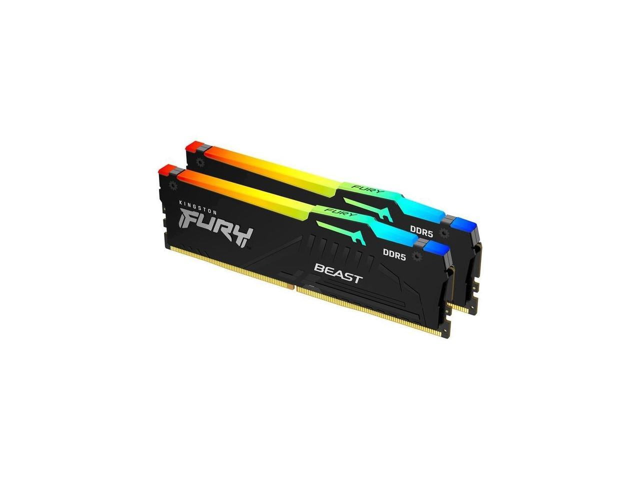 Kingston FURY Beast RGB 32GB DDR5 5600 (PC5 44800) Desktop Memory