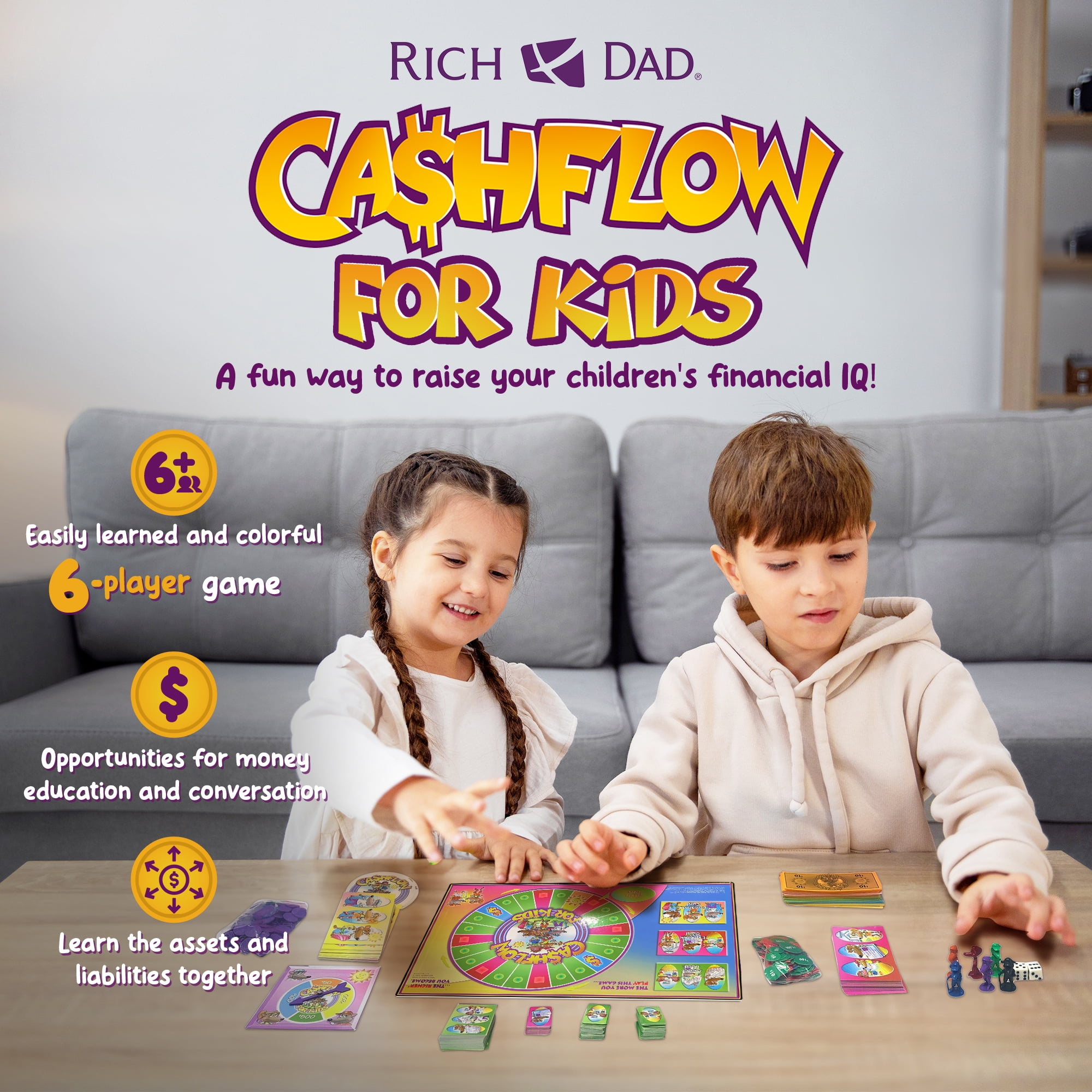 Rich Dad CASHFLOW for Kids, Educational Board Game for Children
