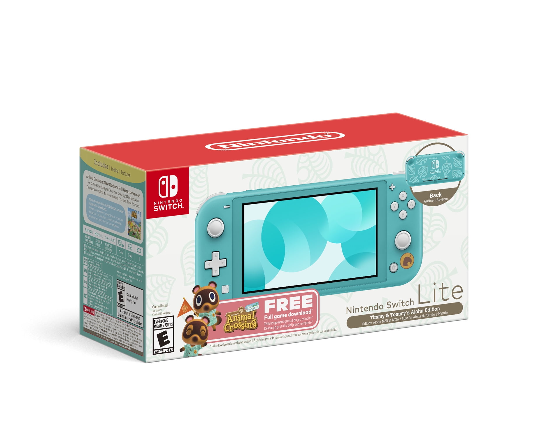 Nintendo Switch Lite Console, Turquoise - Animal Crossing Game
