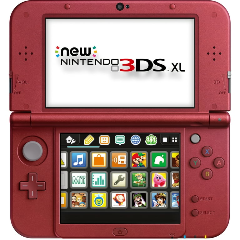 New Nintendo 3DS XL Handheld Console Game System in Metallic Red