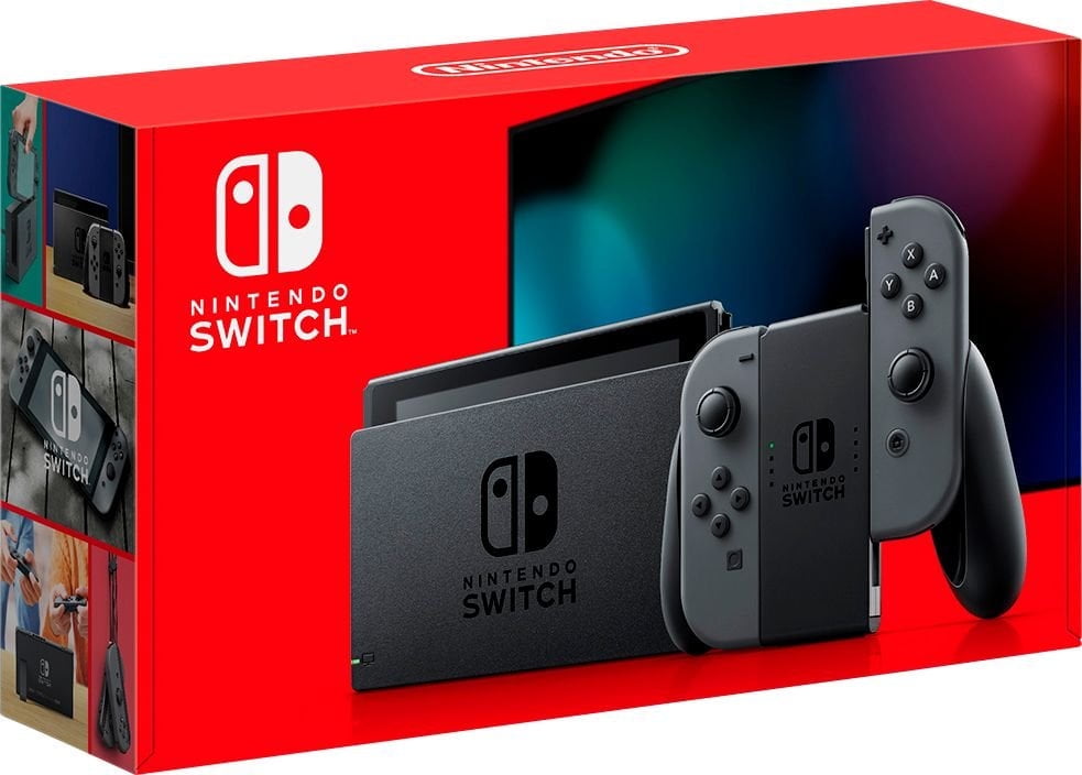 Nintendo Switch Console with Gray Joy-Con -(Japan Version