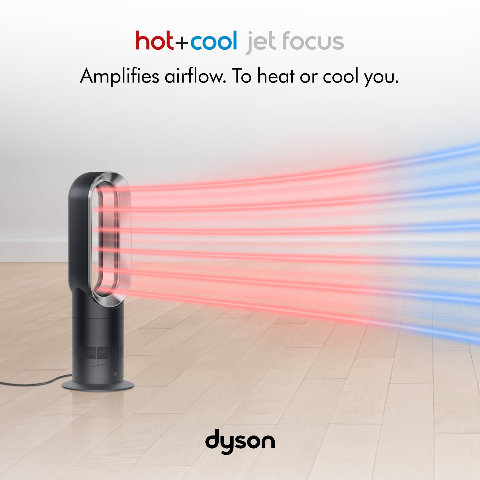Dyson Hot+Cool Jet Focus Fan Heater, Black Nickel, Fast Heating