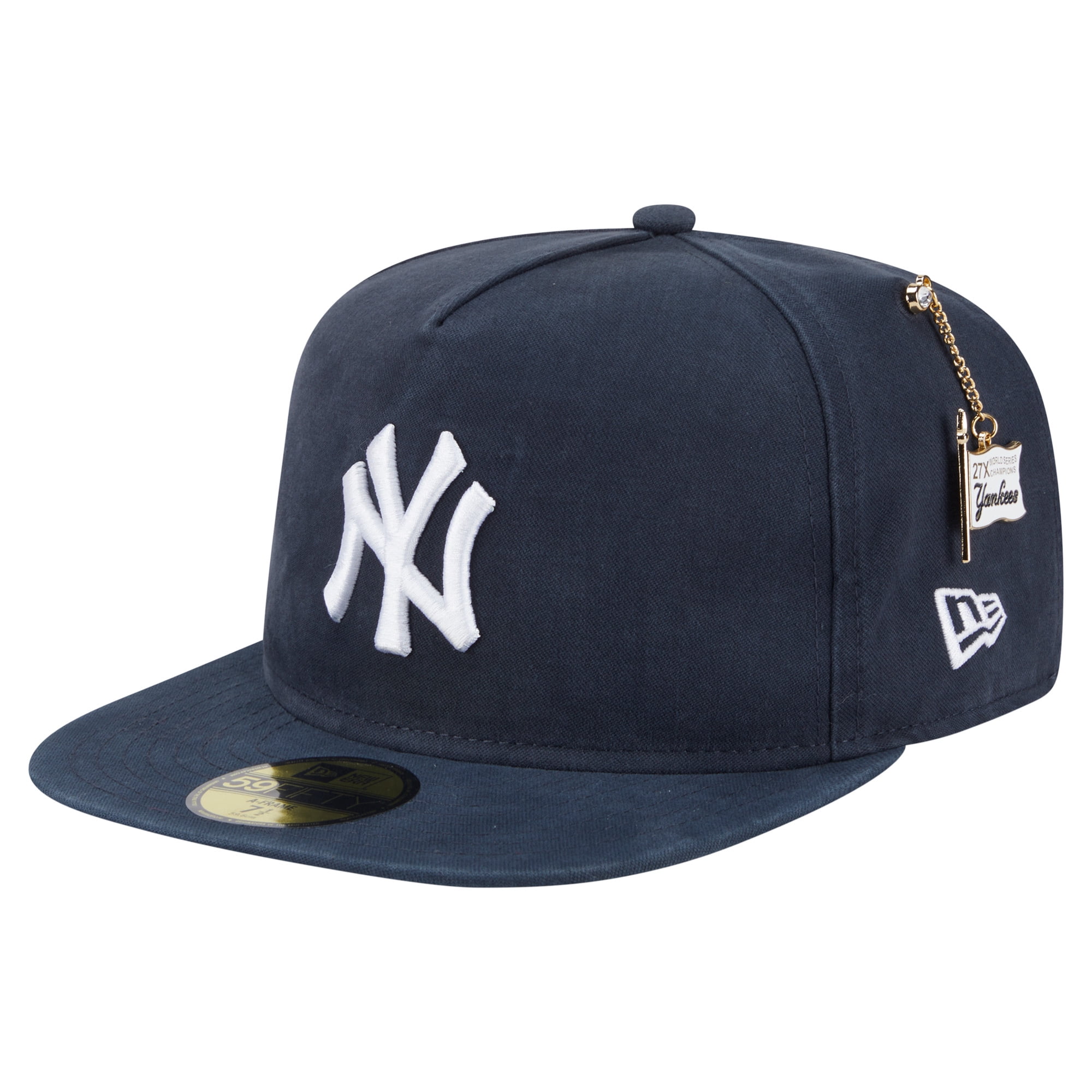 New Era Men's MLB NY Yankees Baseball Cap, Navy 59FIFTY Fitted Hat