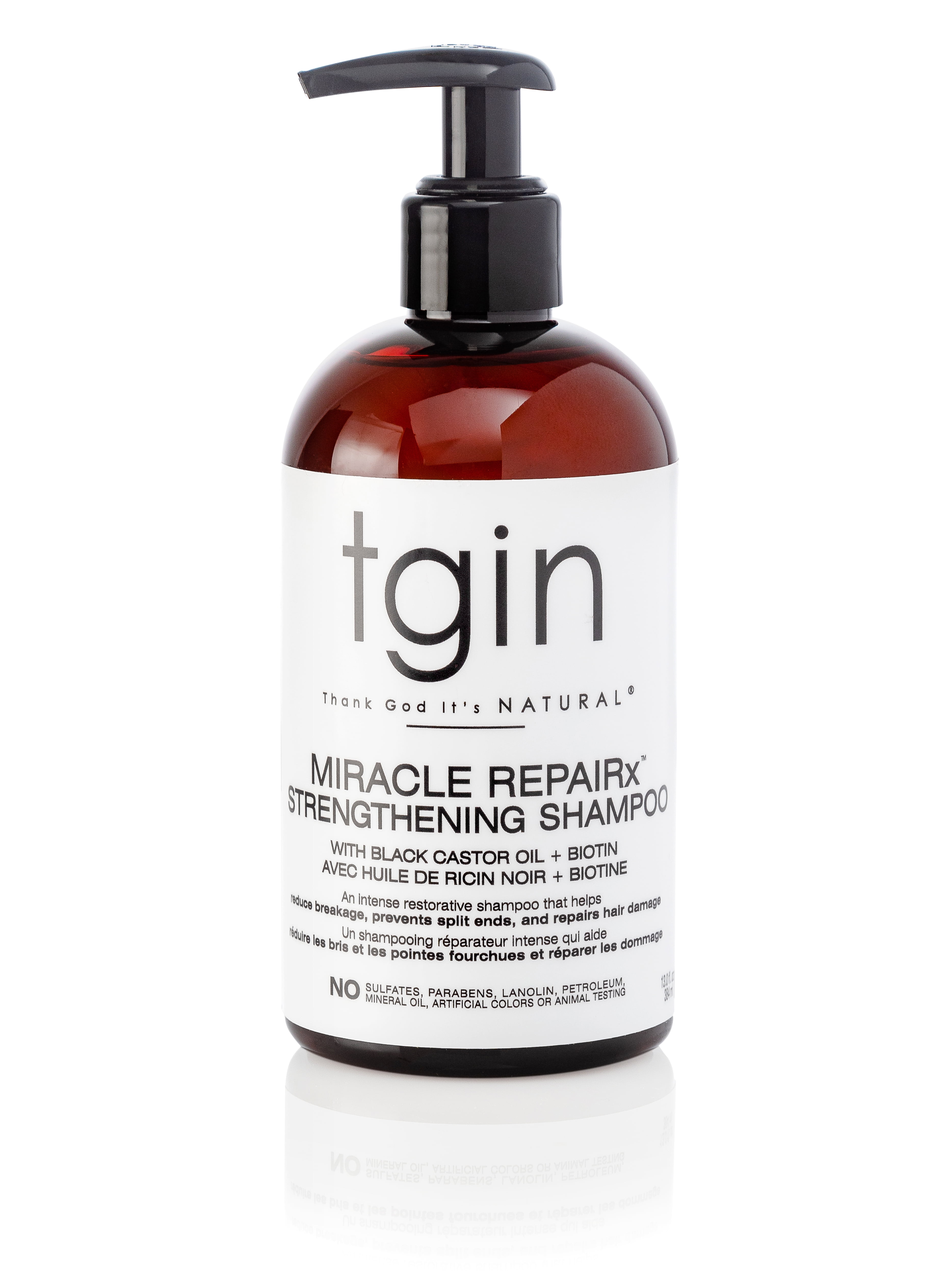 Tgin Miracle Repairx Strengthening Shampoo 13oz with Black Honey
