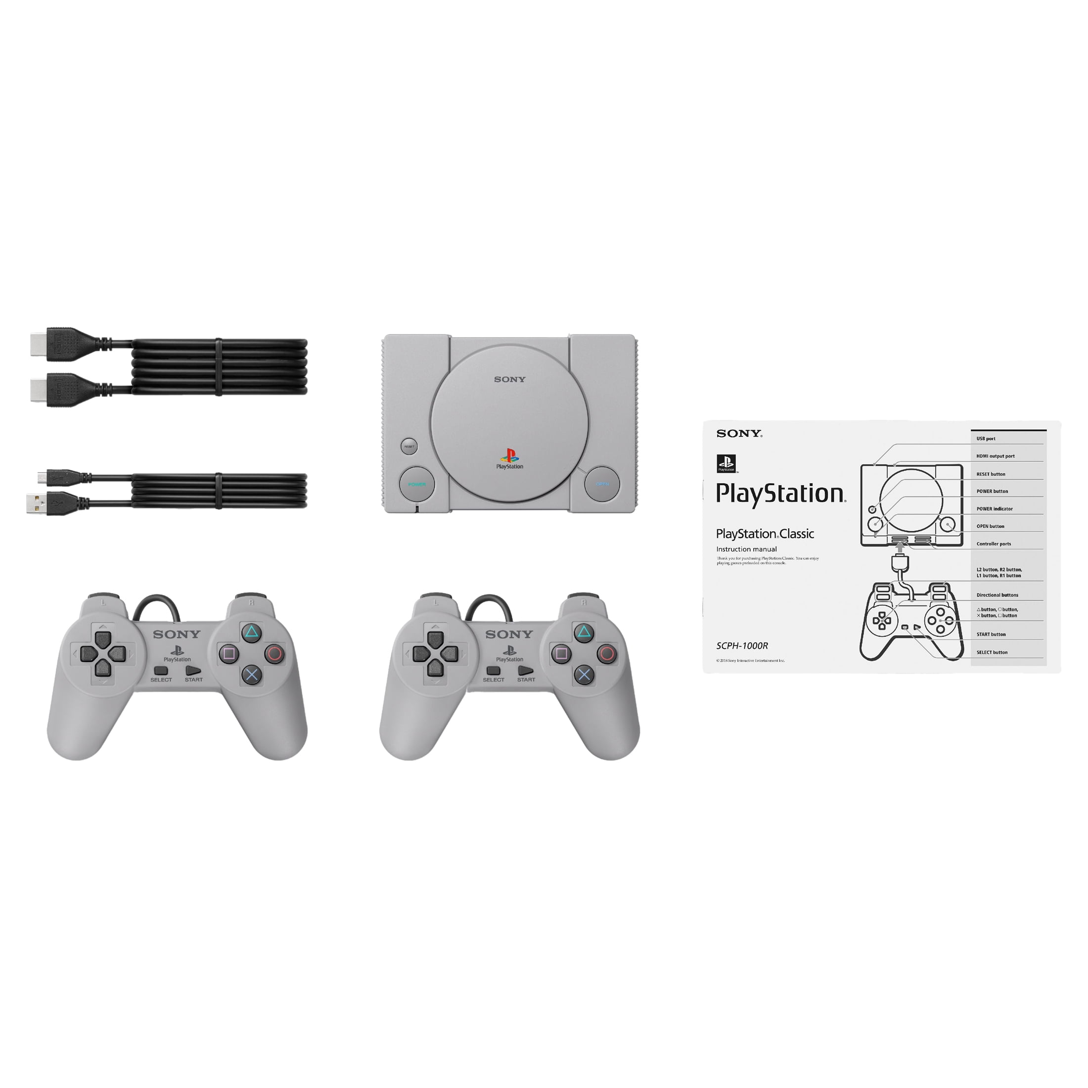 Sony PlayStation Classic Retro Game Console, Gray, 3003868