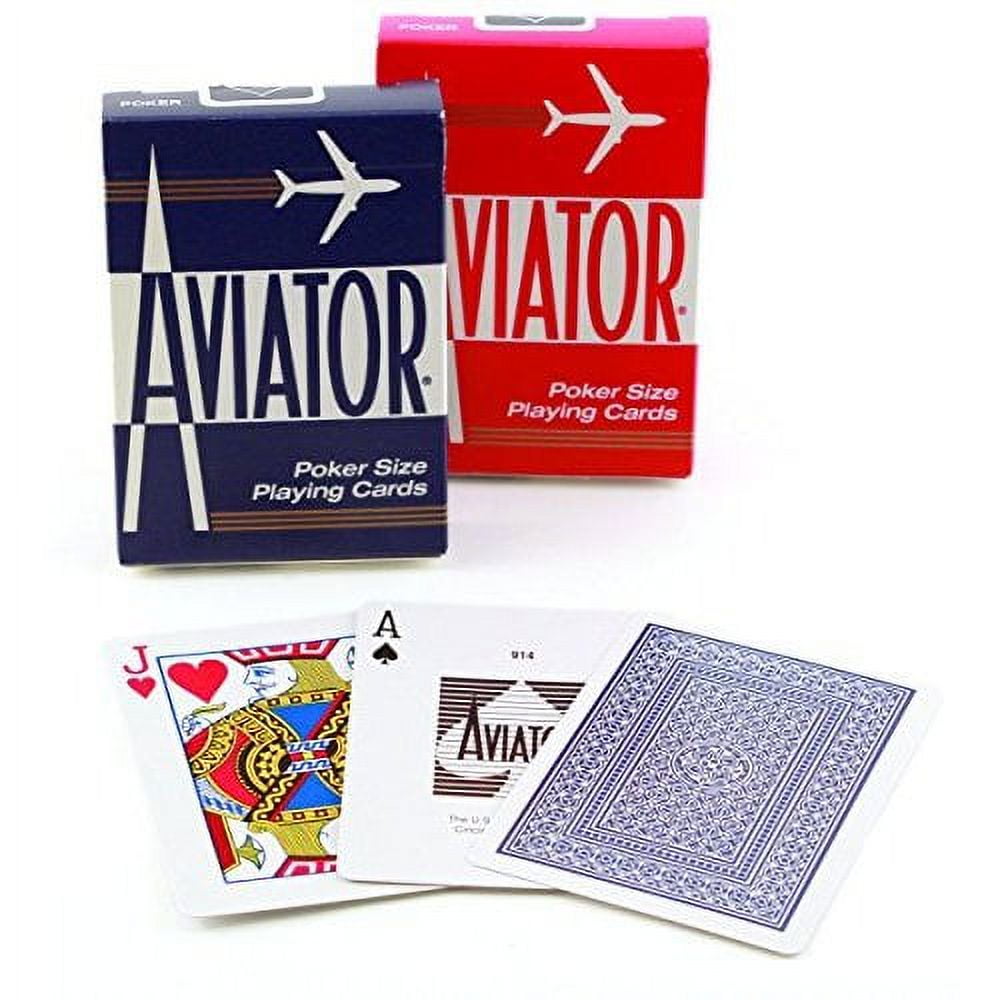 Aviator Playing Cards, 12 Pack, Standard Index, Red and Blue Decks