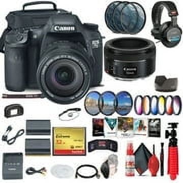 Canon EOS 7D DSLR Camera with 18-135mm Kit (3814B016) + EF 50mm
