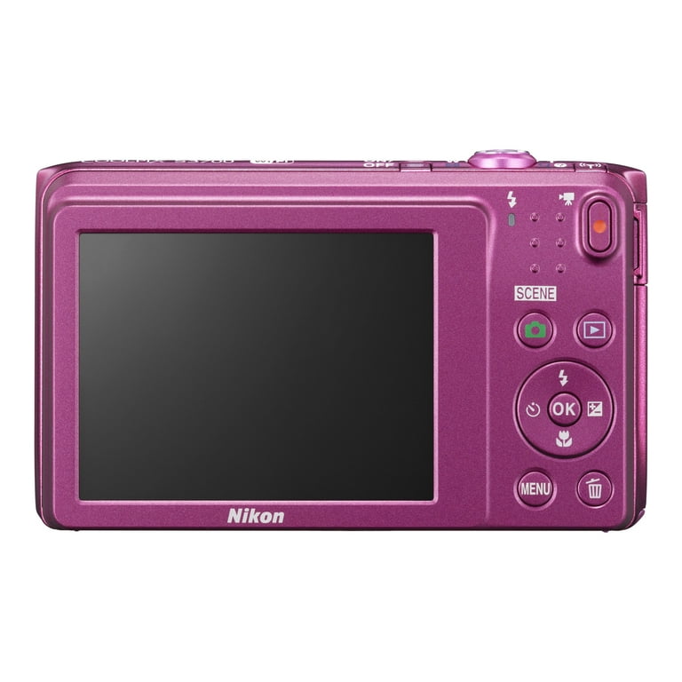 Nikon Coolpix S3700 20.1 Megapixel Compact Camera, Pink - Walmart.com