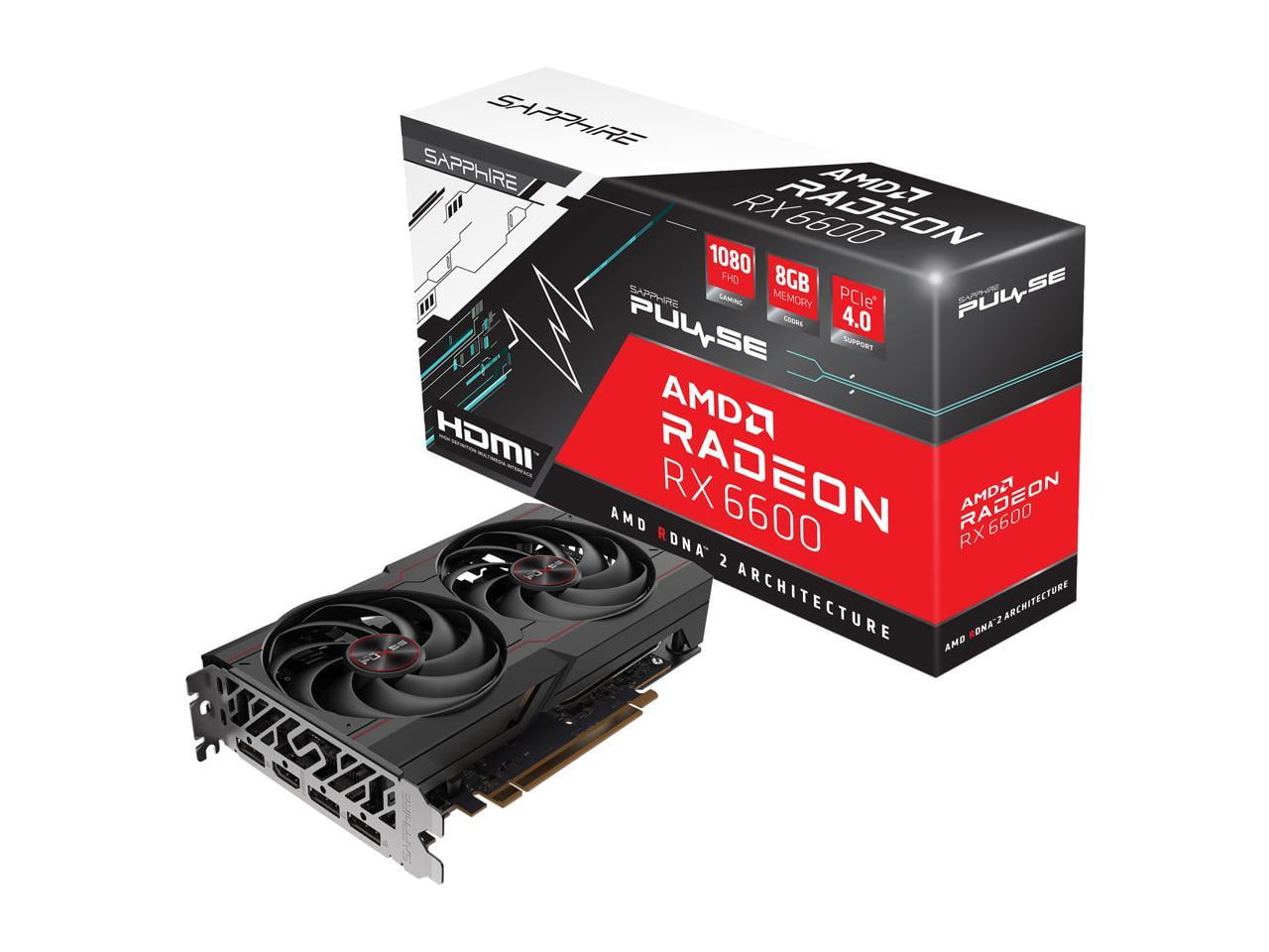 SAPPHIRE PULSE Radeon RX 6600 8GB GDDR6 GPU, PCI Express 4.0 ATX